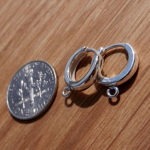 Sterlingzilveren 925 leverback-oorringen met scharnierende basis Finding