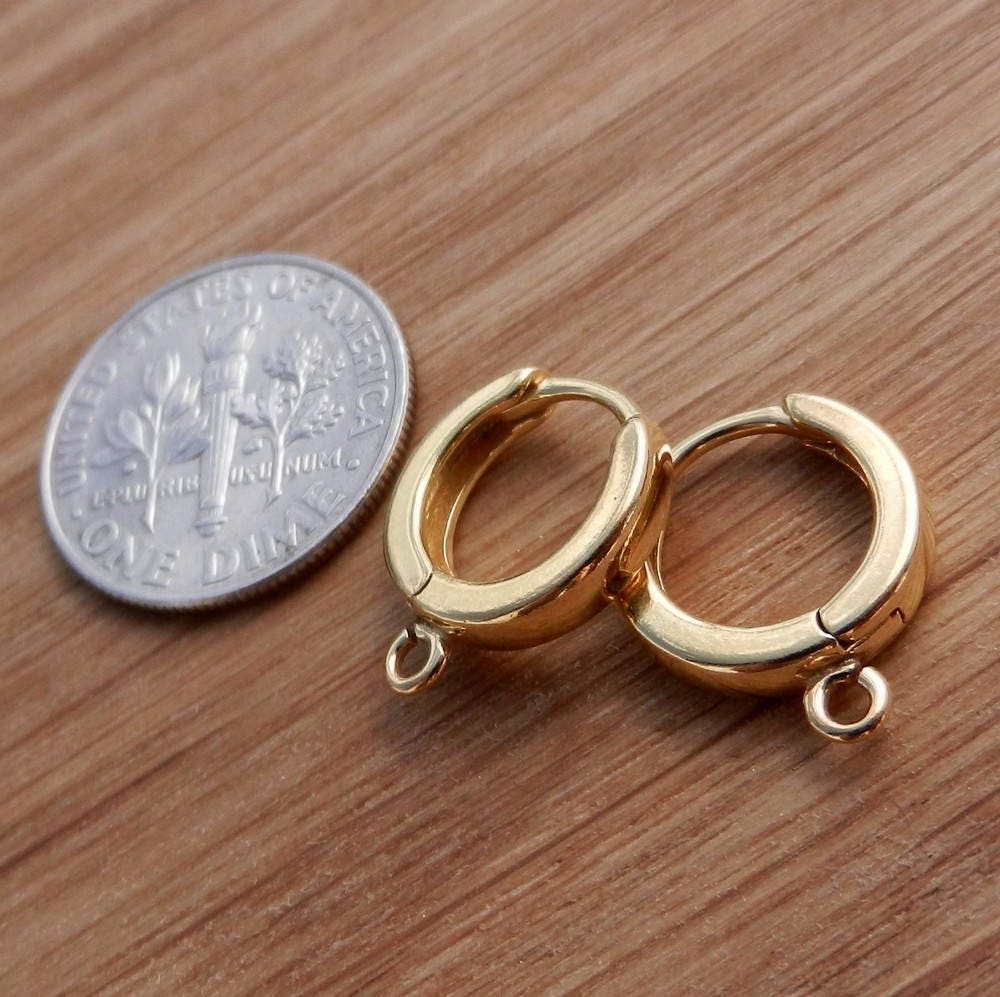 Top Quality Sterling Silver Hoop Earwires Earrings, Gold, Rose Gold, …