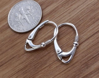 Sterling Silver 925 Leverback Earrings Findings Gold and Rose Gold Options