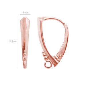 Rose Gold leverback earrings