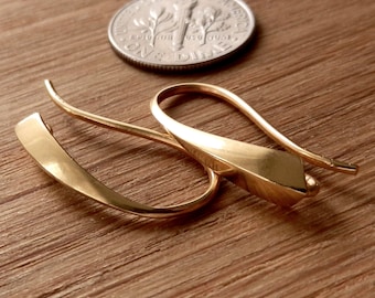 Sterling Silver Earring Hooks: 24K Gold Dangle Ear Wires