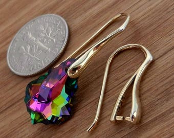 24k Gold Vermeil Earring Hooks Sterling Silver Ear Wires Findings