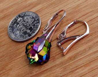 Chiusura a leva per orecchini in vermeil oro rosa, fili per orecchini in argento sterling