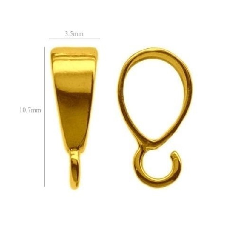 Sterling Silver Pendant Bails With Pinch Bails for Stone Etsy