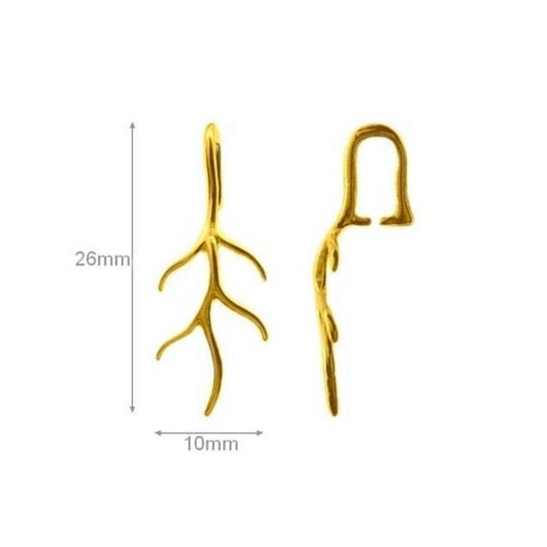 Rose Gold Sterling Silver Pendant Bails With Pinch Bails for Etsy