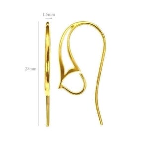 Sterling Silver Hooks Earrings, Gold, Rose Gold