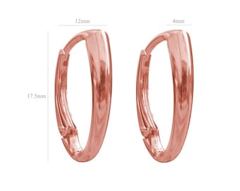 Orecchini con cerchio in argento sterling, gli orecchini Leverback