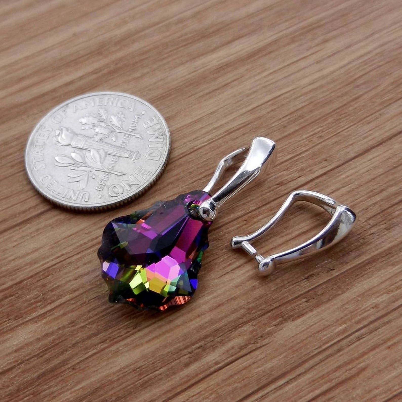 Sterling Silver Pinch Bail for Pendant Earrings Jewelry Making Etsy