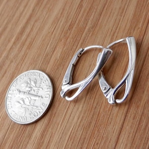 Top Quality Sterling silver lever back earrings ear wire leverback silver findings jewelry 925 earwigs earring high quality