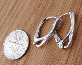 Top Quality Sterling silver lever back earrings ear wire leverback silver findings jewelry 925 earwigs earring high quality
