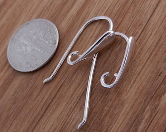 Sterling Silver Earring Hooks Dangle Ear Wires Jewelry Findings