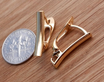 Chiusura a leva per orecchini in vermeil oro 24k e argento sterling