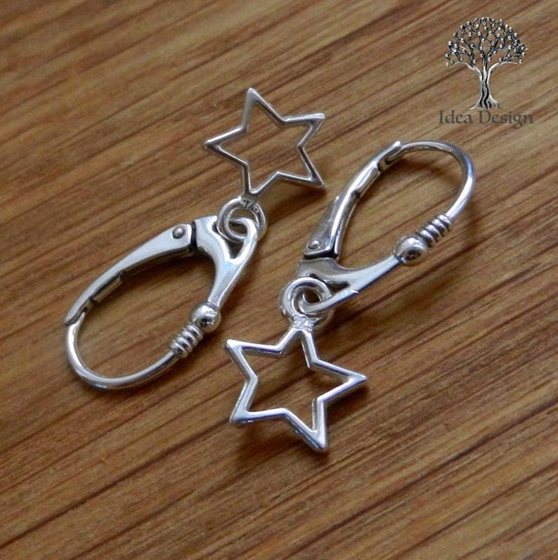 Sterling silver 925 leverback earrings.