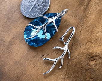 Sterling Silver Pinch Bail Pendant for Necklace 925
