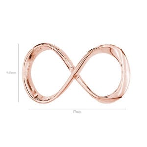Infinity charm bracelet, Sterling Silver, Rose Gold, Gold
