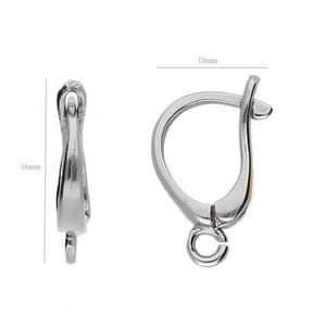 Sterling Silver Leverback Earring Findings with Open Loop 24k Gold Rose Gold Ear Wires image 2