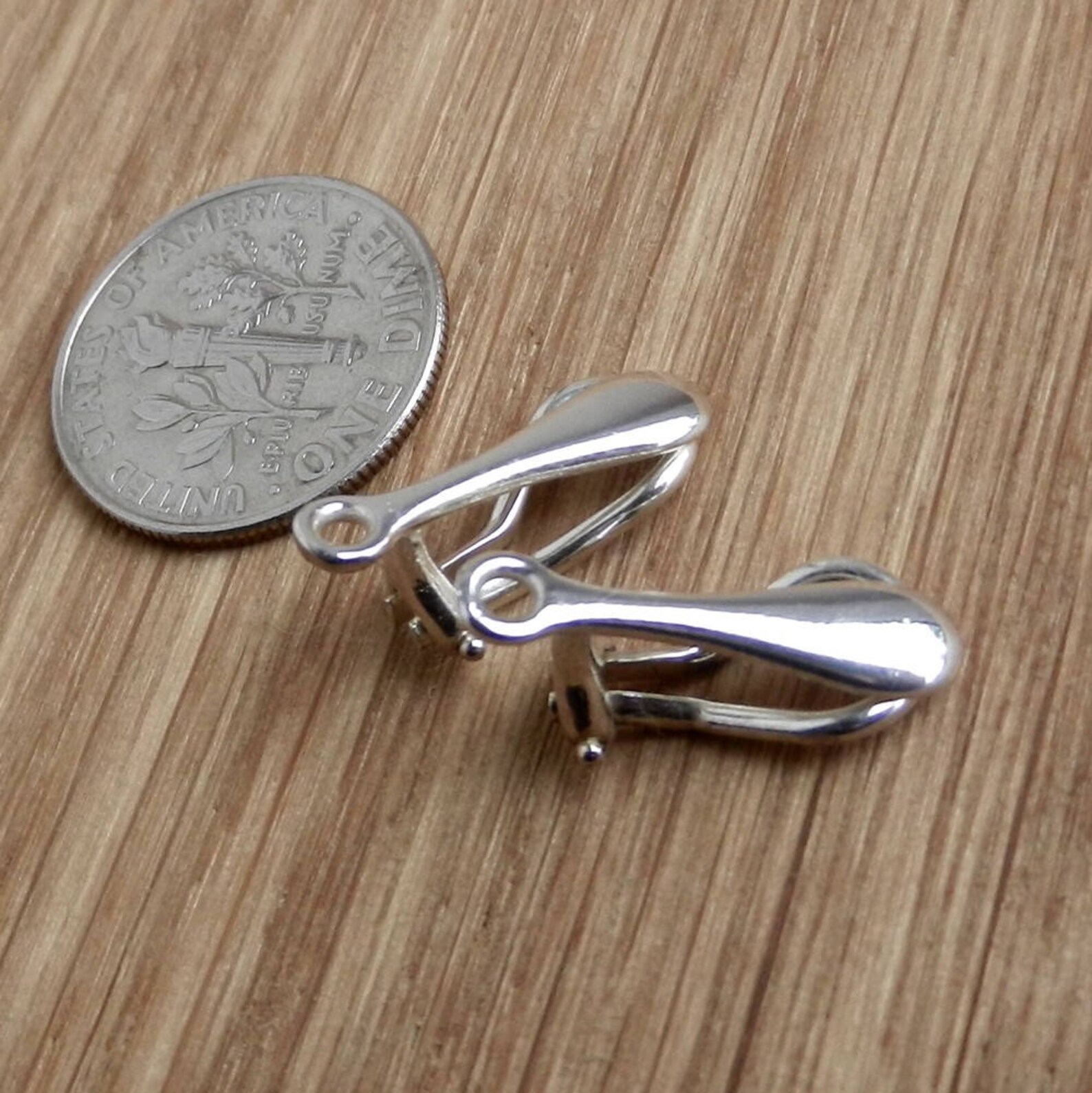 Sterling Silver Ear Clip on Earrings Findings Hight Quality Etsy