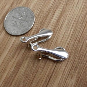 Sterling Silver Clip-On Earring Findings – 925 Ear Clips for Non-Pierced Ears – Jewelry Making Sale