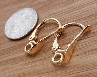 Chiusura a leva per orecchini in vermeil oro 24k e argento sterling