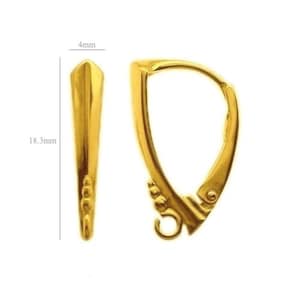 Sterling Silver Gold Plated lever back earrings