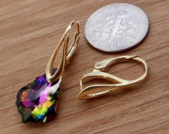 Fili per orecchini con chiusura a leva in vermeil oro 24k, componenti per gioielli in argento sterling
