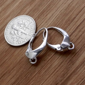 Luxury Sterling silver lever back earrings leverback ear wire findings jewelry