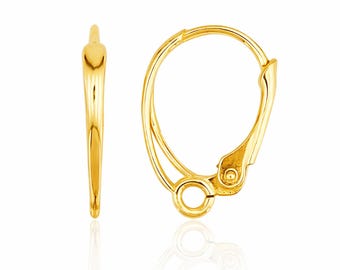 Orecchini a leva in vermeil: componenti in argento sterling placcato oro 24 carati.