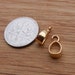 VERMEIL 24k gold over Sterling Silver Pendant Bail 10.7mm with Open Ring Findings Bails Enhancers Necklace Pendant 925 gold supplies 