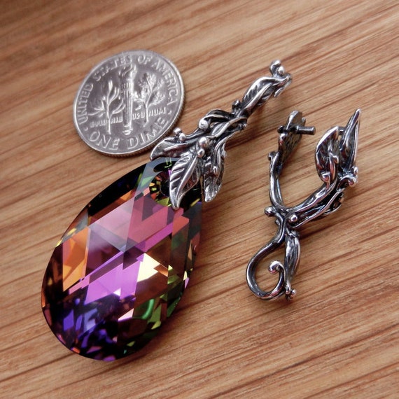 EXCLUSIVE and Large Sterling Silver Pinch Bail for Pendant