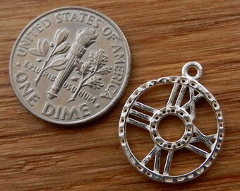 Charm de reloj de plata de ley
