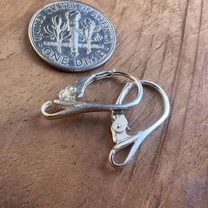 Sterling silver lever back ear wire findings jewelry