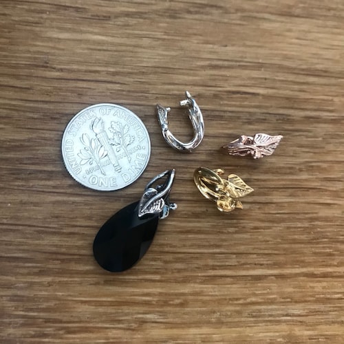 Sterling Silver Pendant Pinch Bail Longlasting White Gold Etsy