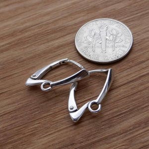 Luxury Sterling silver lever back silver earrings leverback ear wire lever back earrings lever back earrings findings jewelry