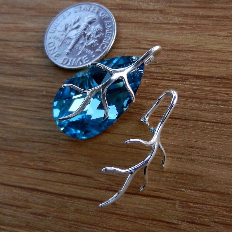 Sterling Silver Pendant Bails With Pinch Bails for Swarovski Etsy