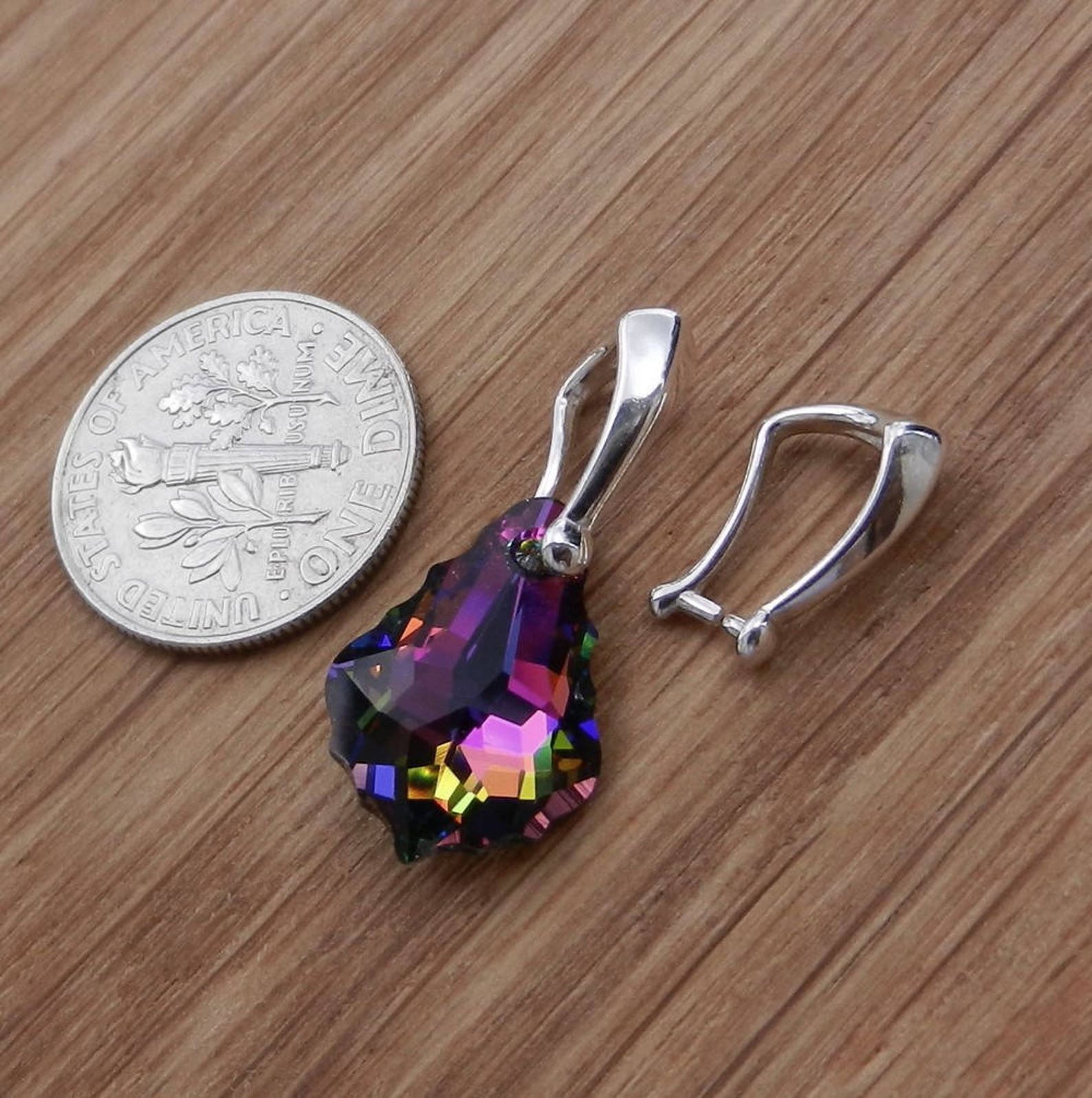 Sterling Silver Pinch Bail for Pendant Earrings Jewelry Making Etsy