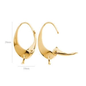 Vermeil, Gold, Sterling silver lever back earrings