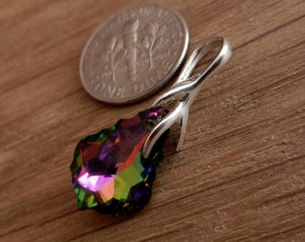 High quality Sterling Silver Pinch Bail for Pendant Simple Beauty Floral for Swarovski Crystal or Other Beads