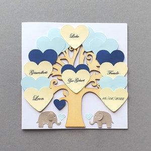 Glückwunschkarte zur Geburt,Geldgeschenk zur Geburt, Geburtsgeschenk Junge, Geschenk Baby ,Karte Geburt ,Lebensbaum zur Geburt,Klappkarte
