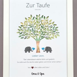 Geldgeschenk zur Geburt Taufe Junge Mädchen, Taufgeschenk Junge Mädchen,Geschenk zur Geburt Junge Mädchen,Taufbaum,Lebensbaum personalisiert