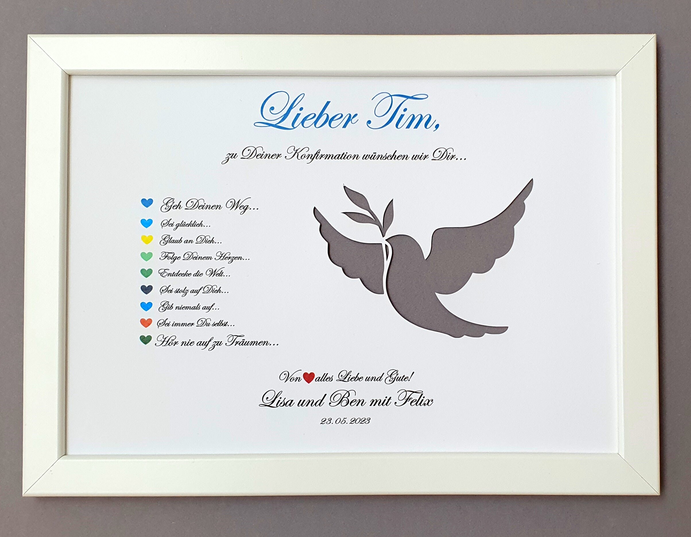 Konfirmationskarte Mit Segenswünschen – Elegante Glückwunschkarte Für Mädchen, Jungen & Teenager