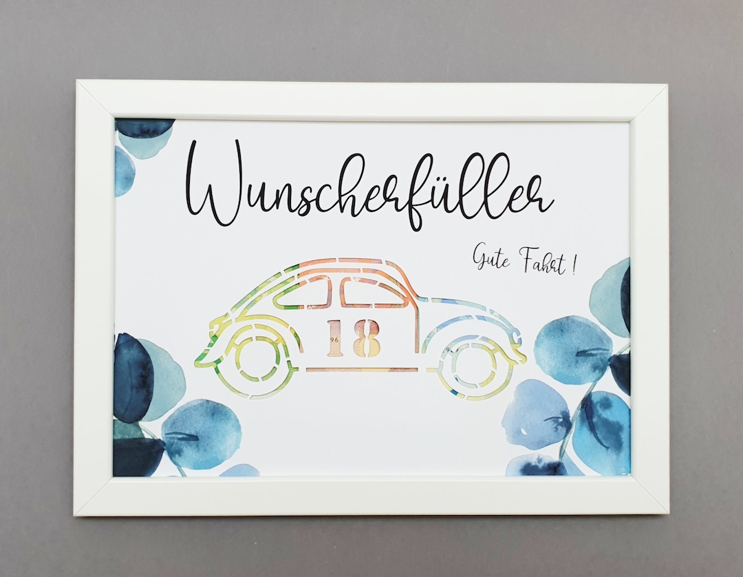 Geldgeschenk 18.Geburtstag Wunscherfüller Auto Weihnachten