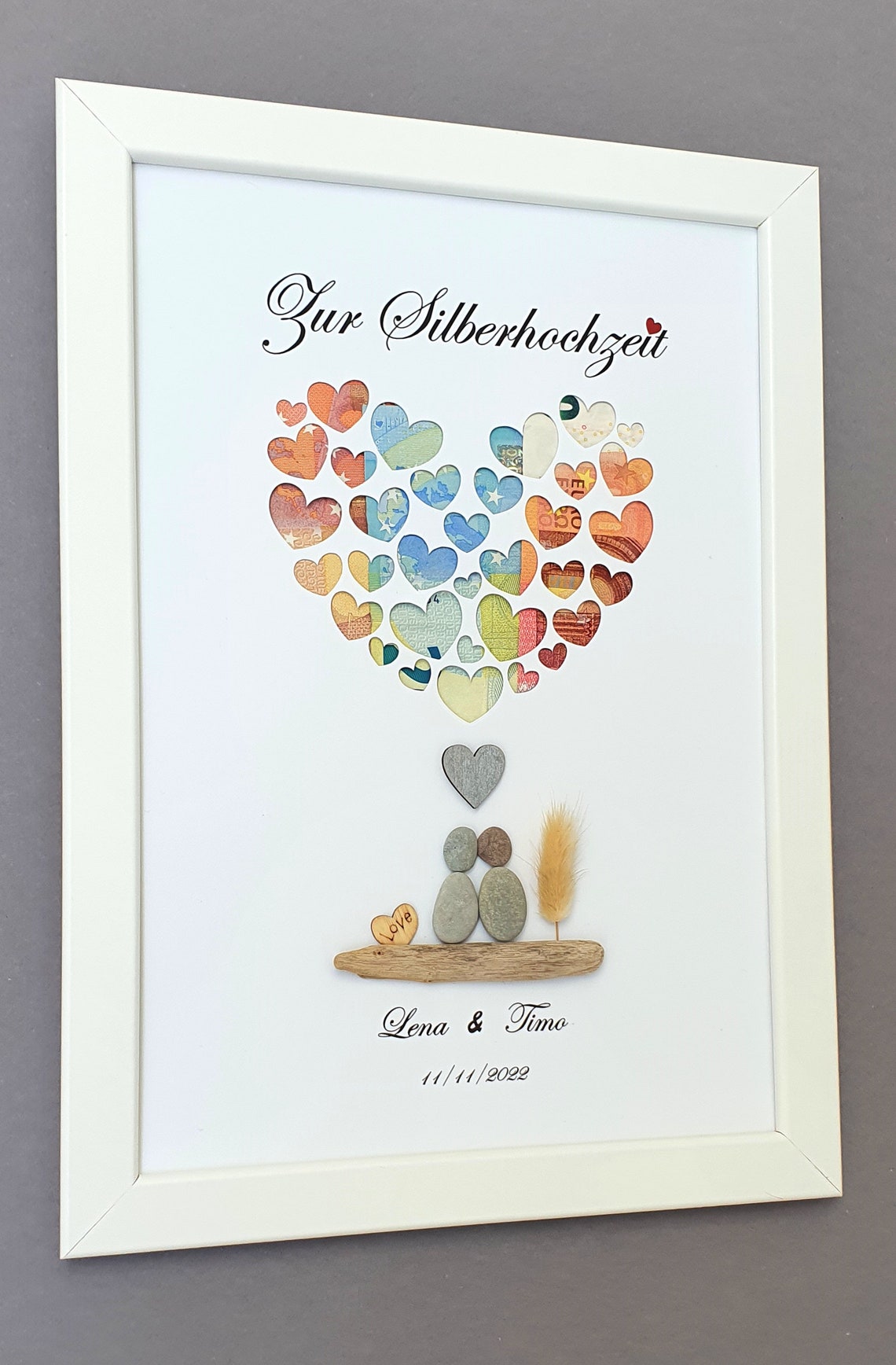 Geschenke Zur Silberhochzeit Für Den Mann Personalisiertes Geldgeschenk zur Silbernen Hochzeit, Geldgeschenk 25