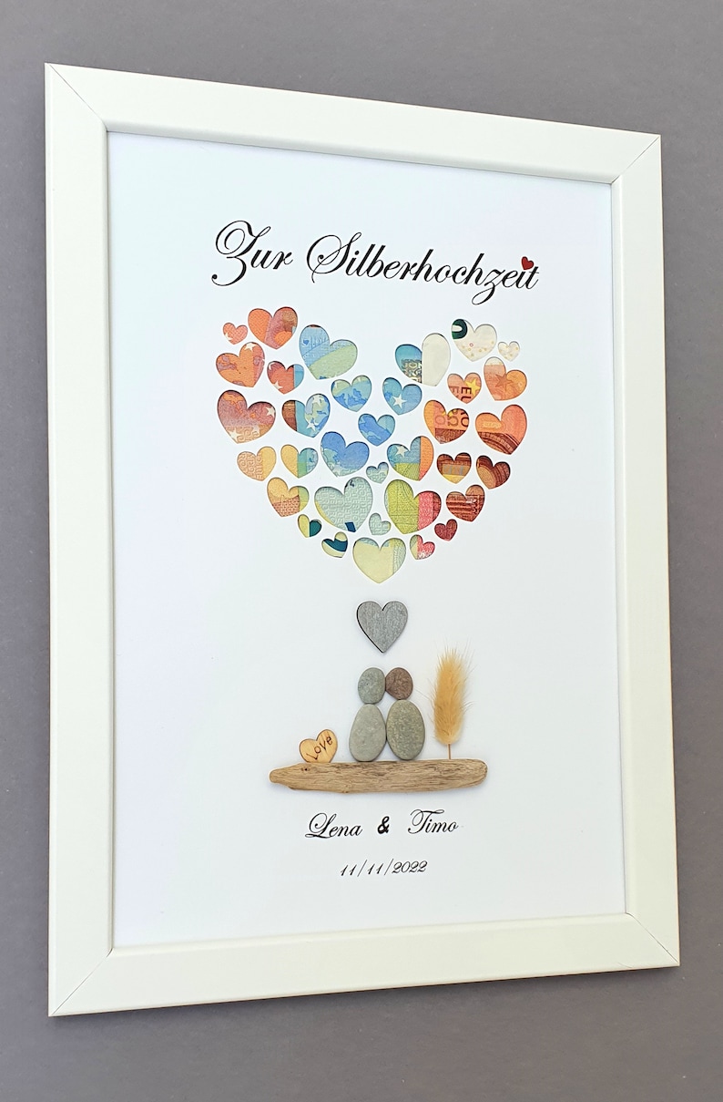 Personalisiertes Geldgeschenk zur Silbernen Hochzeit, Geldgeschenk 25
