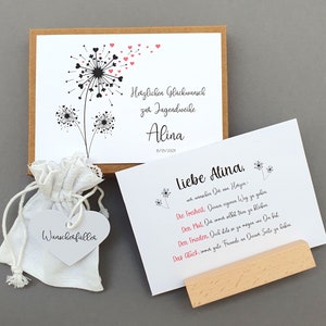 Geldgeschenk zur Jugendweihe Geschenkschachtel, Geschenkverpackung Jugendweihe, Firmung, Kommunion, Konfirmation,Geschenk Mädchen Pusteblume