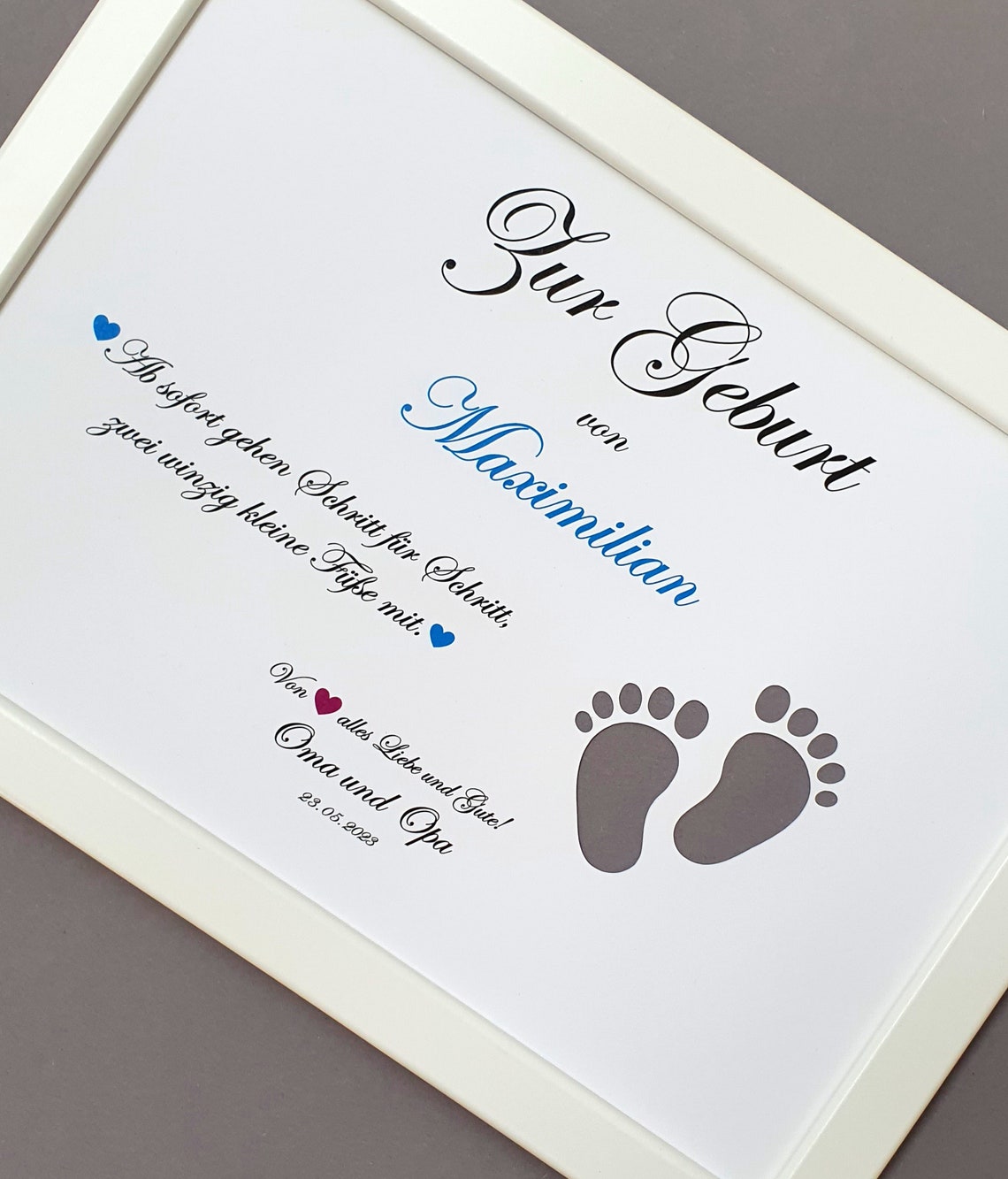 Personalisiertes Geldgeschenk zur Geburt, Geschenk Geburt Mädchen und