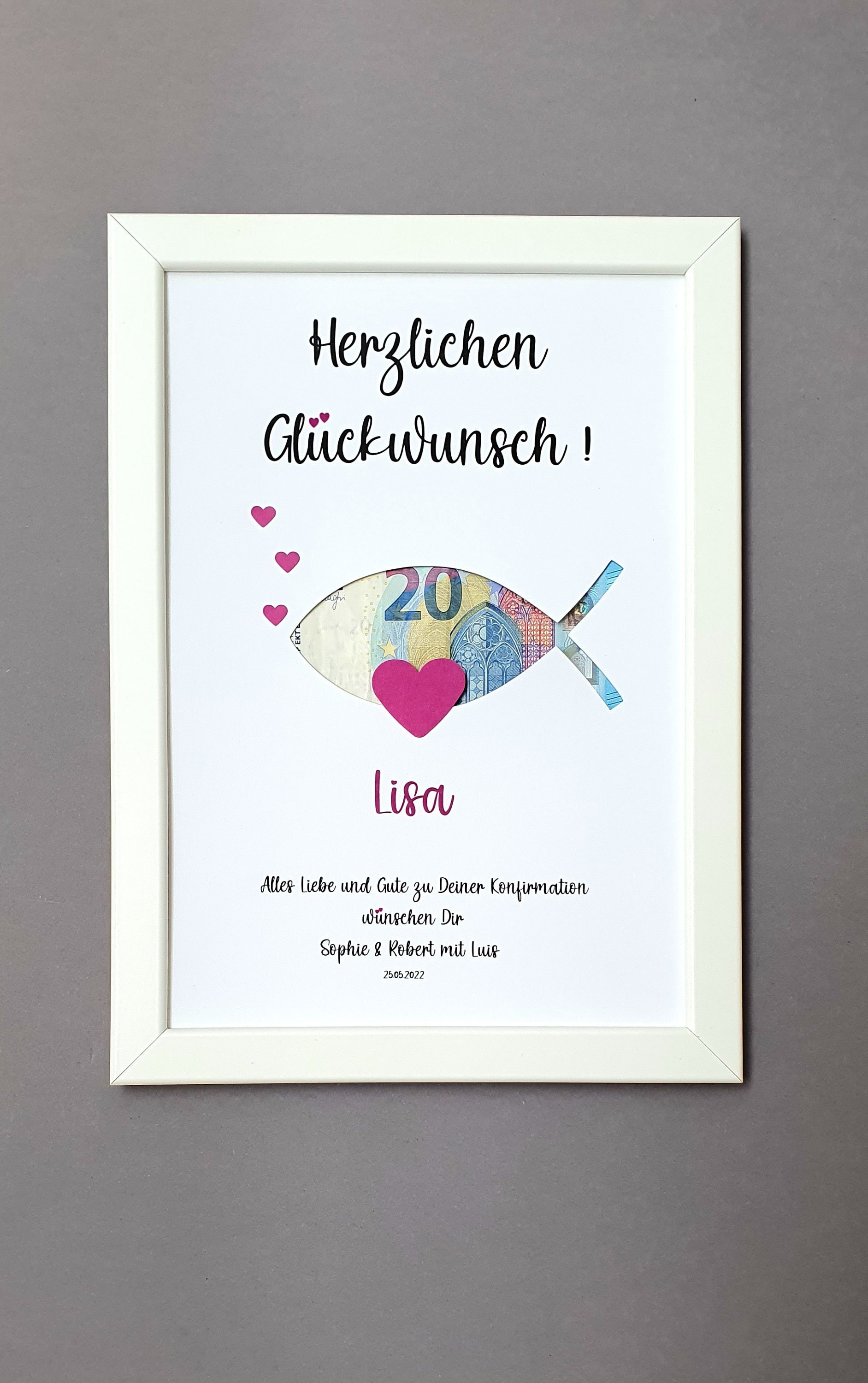 Personalisierbares Geschenk Zur Firmung/Kommunion – Bild Für Jungen, DIN A4, Mit Optionalem Rahmen