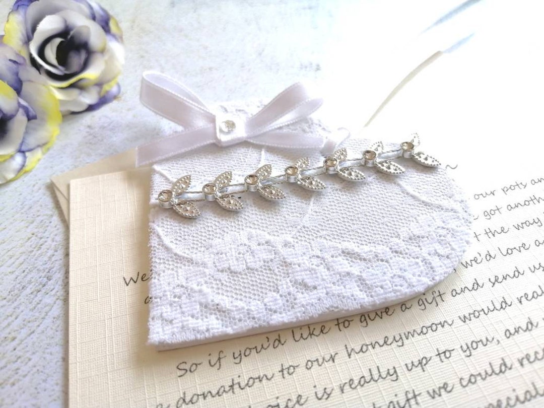 Wedding Heart Bride Gift White Lace Bride Gift Boho Heart Etsy
