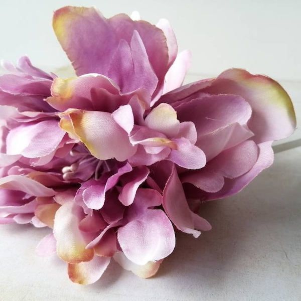 Pink flower statement hair accessory wedding hair fascinator