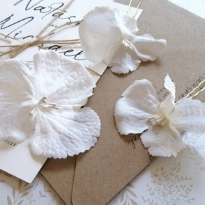 White Silk flower hair pins Boho bride hair pins set of 3 bun pins white Boho bridal hair pins
