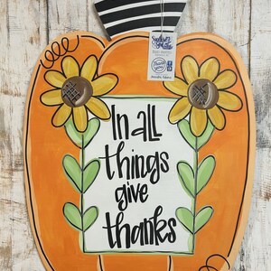 In All Things Pumpkin Door Hanger | Thanksgiving Door Sign | Fall Door Decor